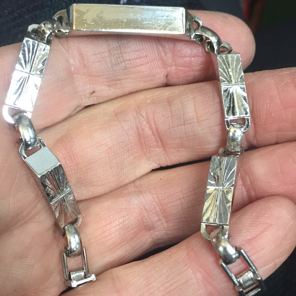 Unusual name Plate bracelet